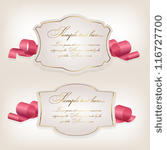 romantic label with ribbon...