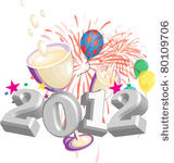 new years 2012 party vector ...