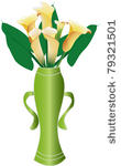 a bottle of yellow calla lily...
