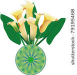a bottle of yellow calla lily...