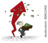 happy businessman catching or...