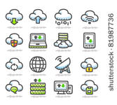 cloud computing   icon set