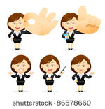 beautiful business woman with...