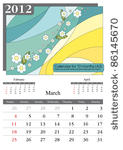 march. 2012 calendar. times new ...