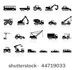 set of transport silhouette