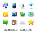 set of universal media icons