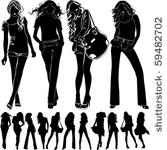 a lot of vector black...