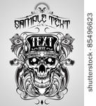 vector illustration   skull t...