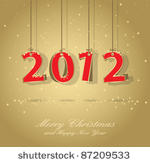 happy new year 2012 gold and...