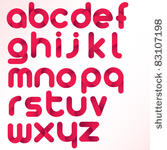 three dimension alphabet set
