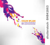 trendy color splash design
