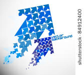modern green arrow geometric...