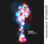 magical light pop out from box...