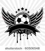 vector soccer ball and wing