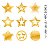 vector star icon set