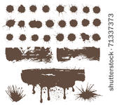 design element for grunge ink