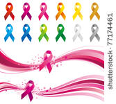 awareness ribbons design element