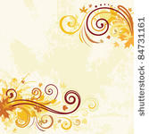 decorative swirling autumn...
