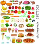 vector food items