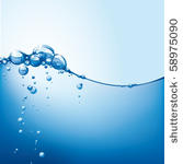 abstract vector water wave with ...