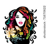 retro fashion girl