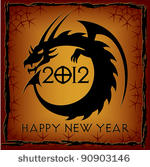 black dragon. 2012 new year...