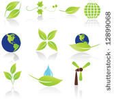 set of 10 environmental icons   ...