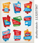 origami design label set