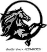 mustang stallion graphic mascot ...