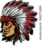 indian chief mascot head vector ...