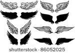 wings graphic vector set