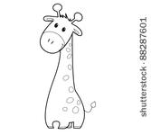 vector contour toy giraffe ...