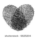retro vector two fingerprints...