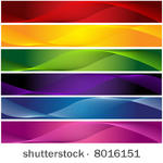 vector retro colorful banners