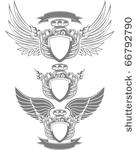 racing emblem with engine ...