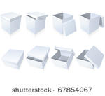 blank cardboard boxes