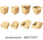 blank cardboard  boxes