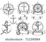 nautical emblems with different ...