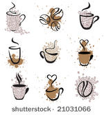vector coffee elements   see...
