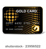 vector gold credit card layout