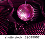 vector background with disco...