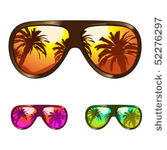 vector sun glasses with...