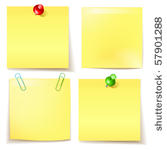 vector sticky paper set