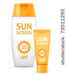 sun cream containers. vector...