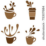 coffee cup with splash