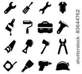 working tools icon set