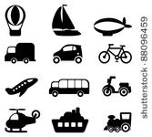transportation icons set...