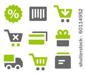 on line shopping web icons ...