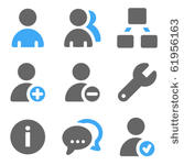 users web icons  blue and grey...