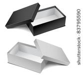 white and black blank box